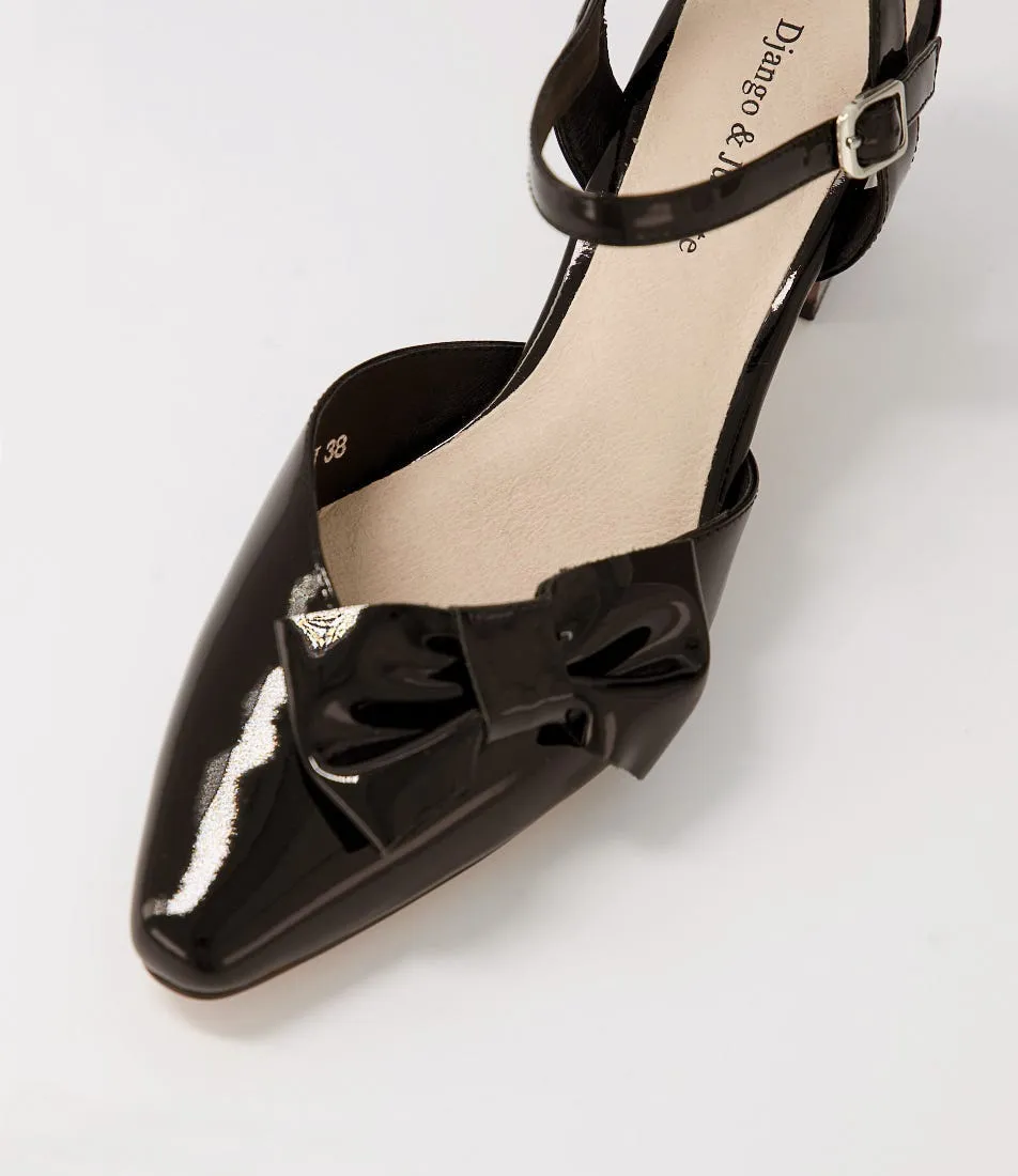 DJANGO & JULIETTE Hads Black Patent Leather Heels Bh