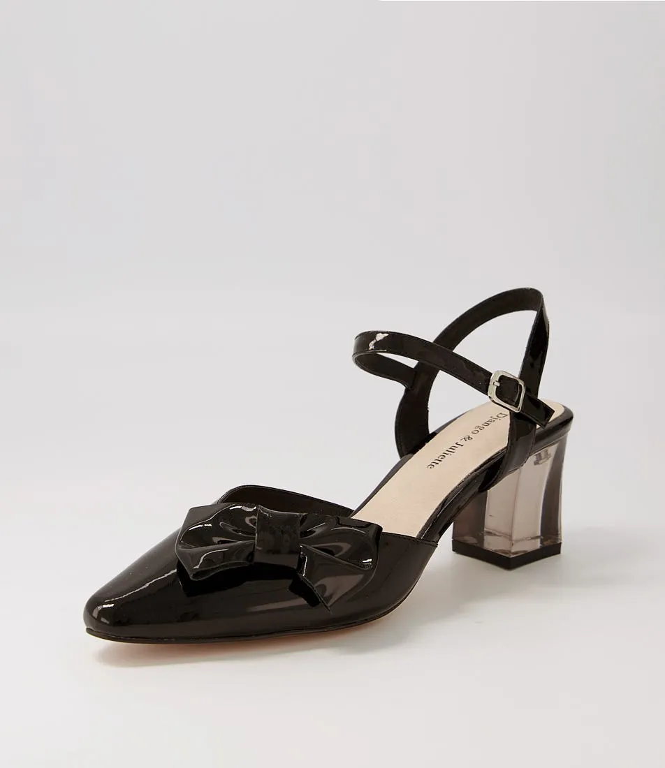 DJANGO & JULIETTE Hads Black Patent Leather Heels Bh