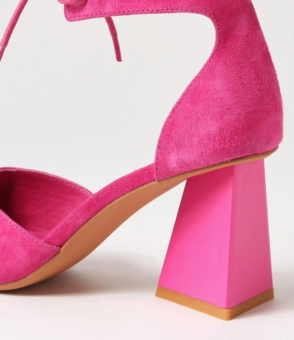 DJANGO & JULIETTE Hitany Fuchsia Suede Heels