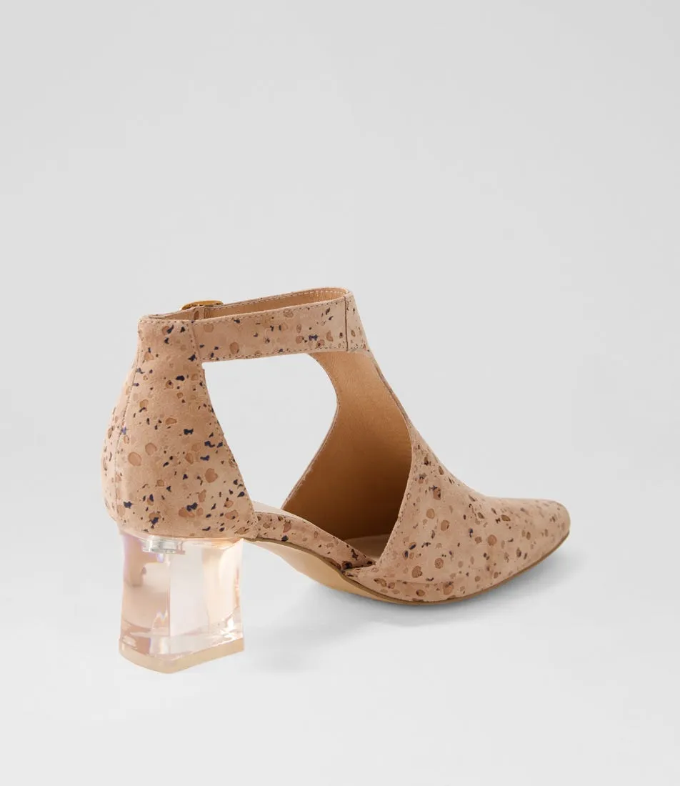 DJANGO & JULIETTE Hobartet Cafe Sparkle Suede Heels