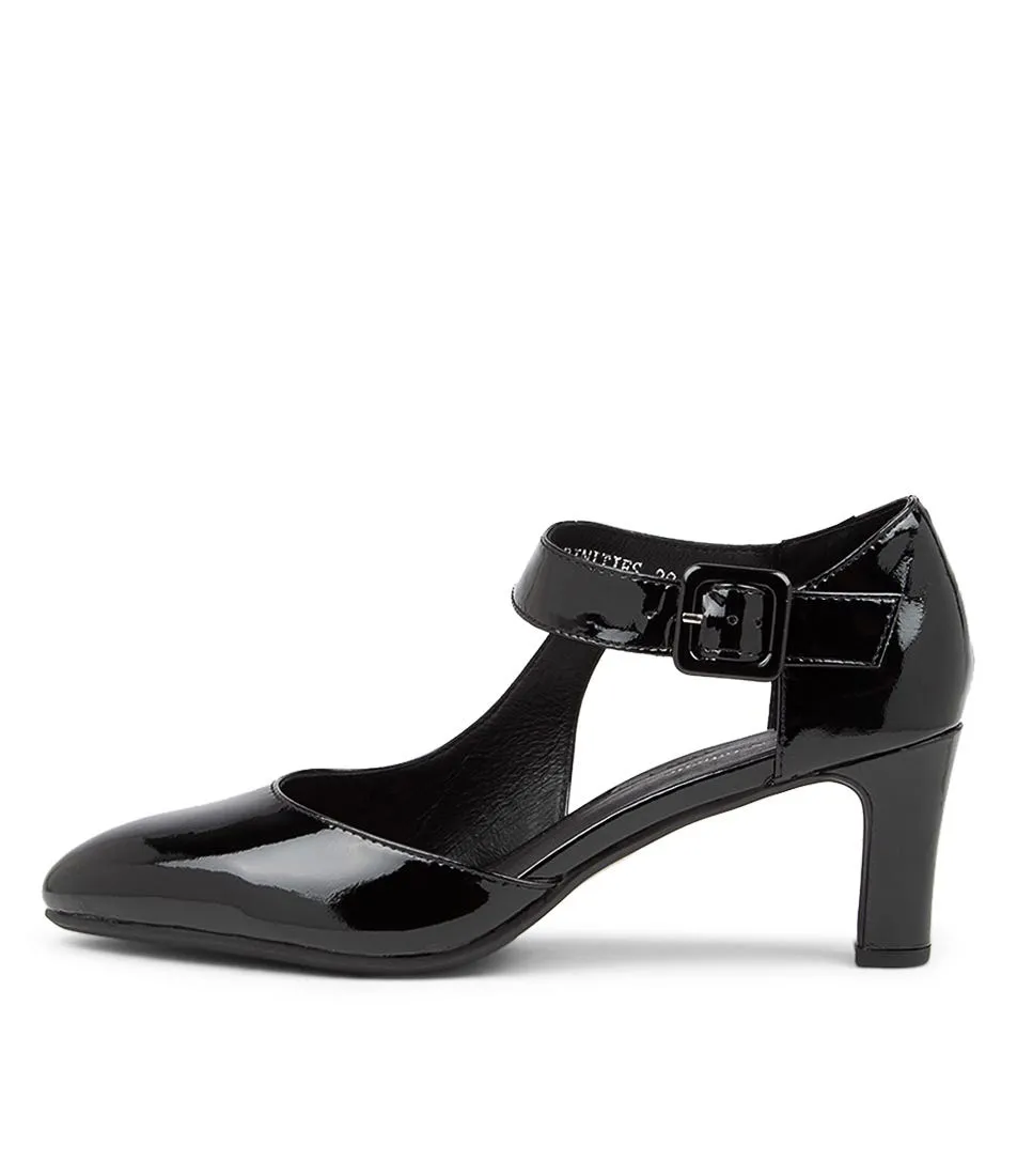 DJANGO & JULIETTE Trinities Black Patent Leather Heels