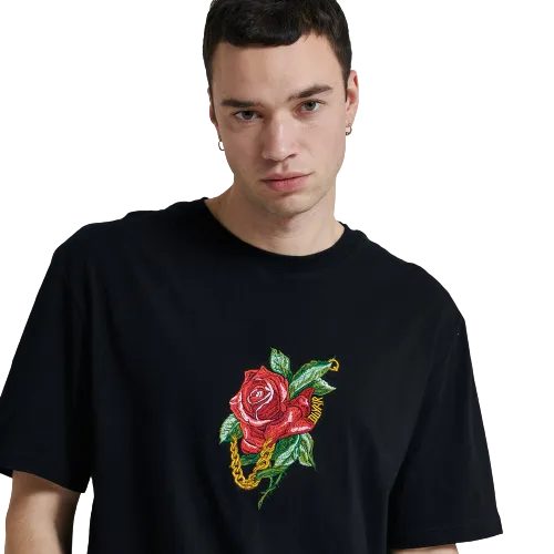 Dolly Noire Rosa Black T-Shirt