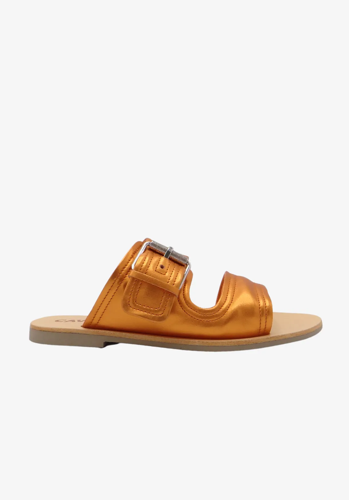 DONNA SLIDE METALLIC TANGERINE