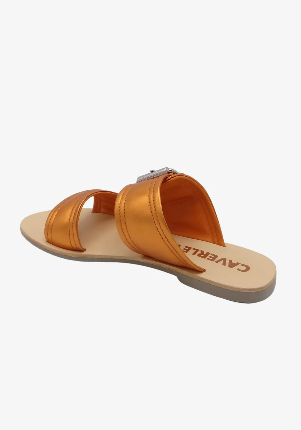 DONNA SLIDE METALLIC TANGERINE