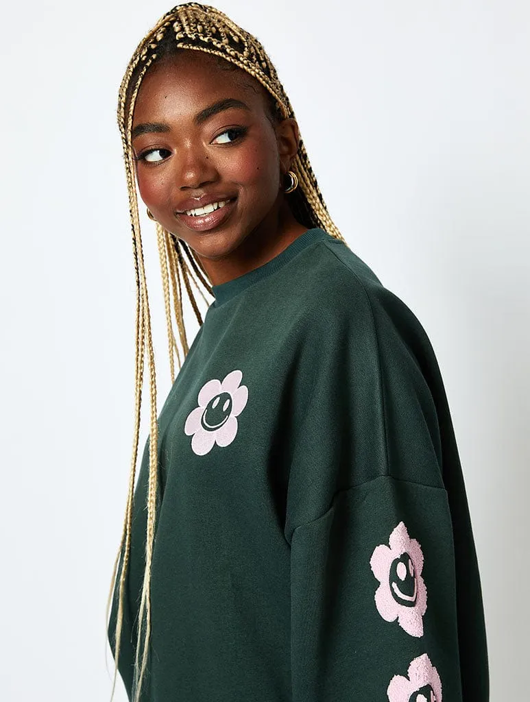 Don't Quit Your Daydream Sweatshirt in Green