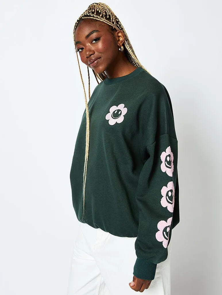 Don't Quit Your Daydream Sweatshirt in Green