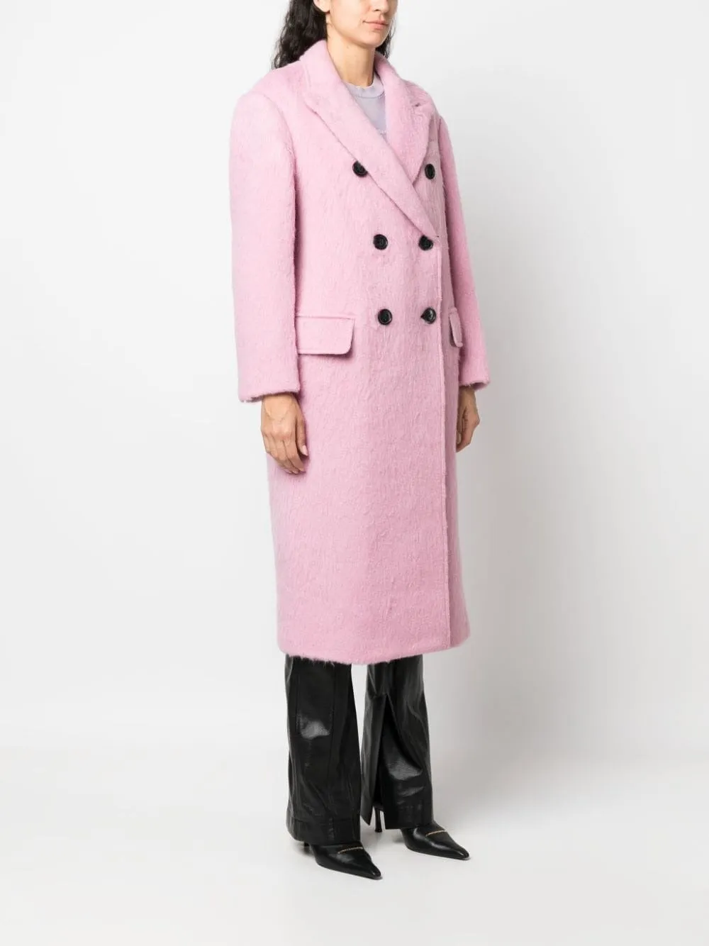 Double-Breasted Wool Coat - Essa Brushed Wool Blend