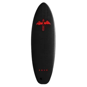 Drag Dart Flat Tail Thruster 6'6 Softboard - Black/Red