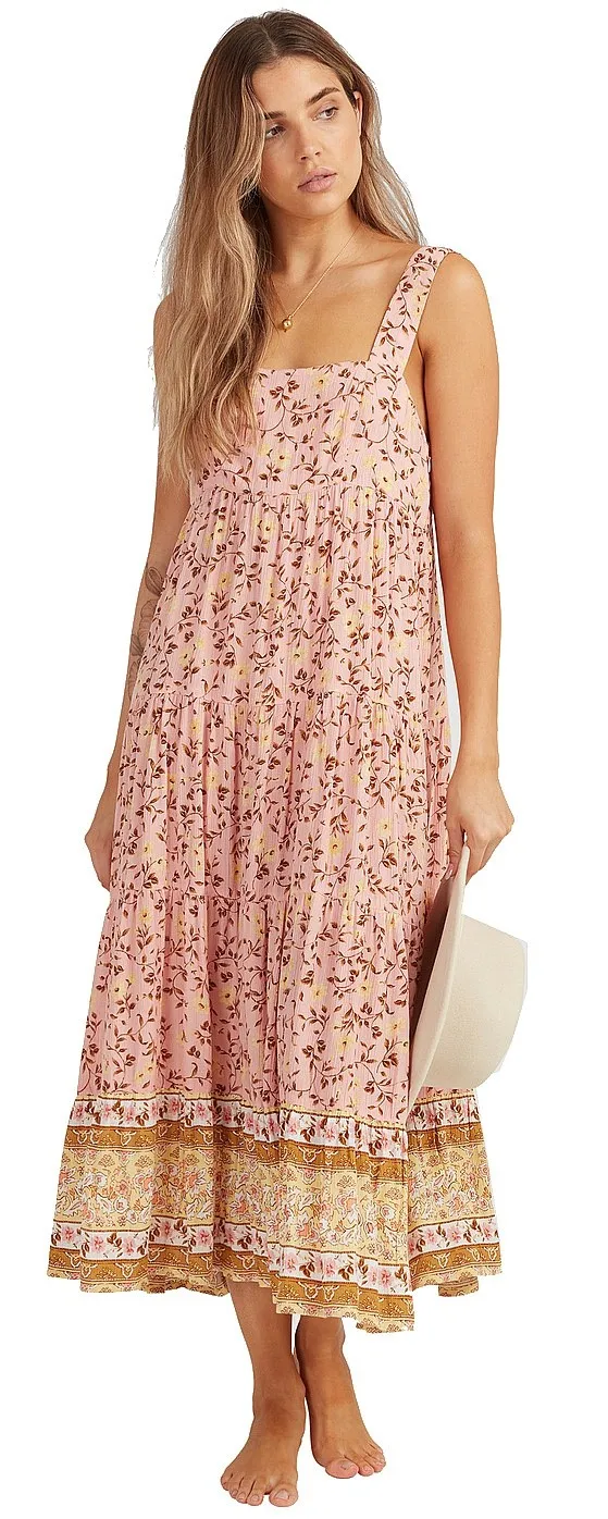 dress Billabong Shine On Midi - Pink - women´s