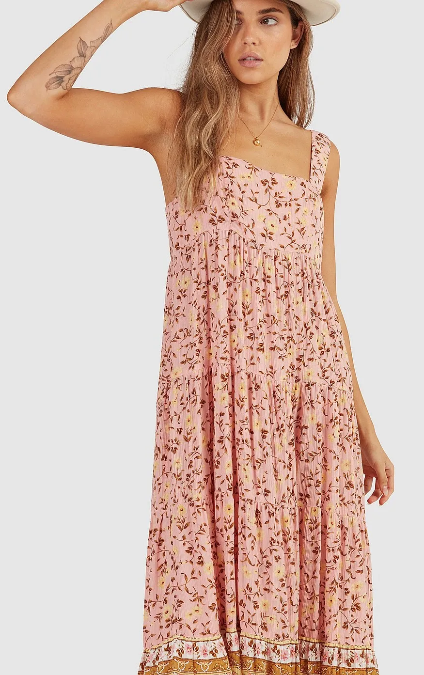 dress Billabong Shine On Midi - Pink - women´s