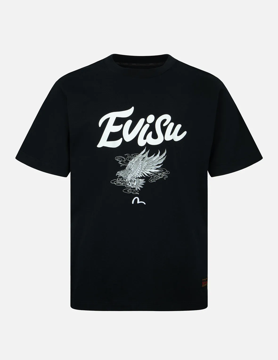 Eagle and Logo Print T-Shirt