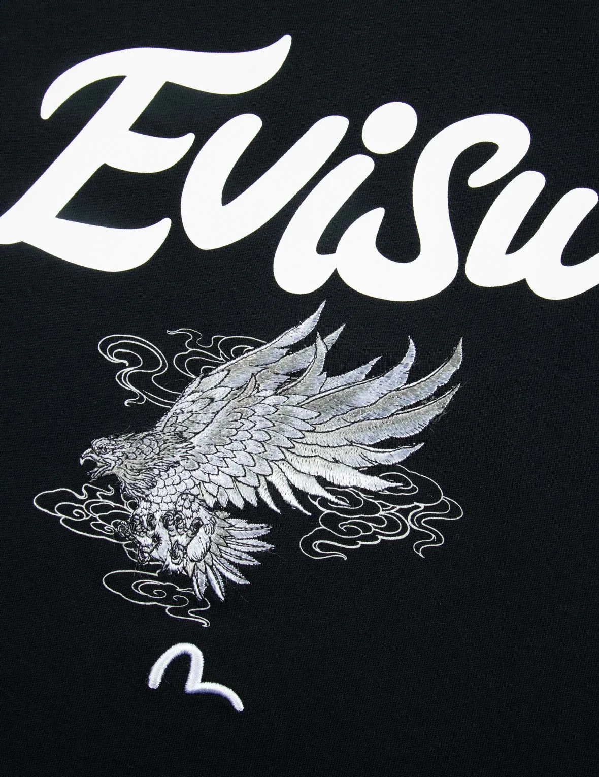 Eagle and Logo Print T-Shirt