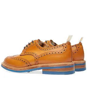 END. x Tricker's Dainite Sole Bourton Derby Brogue Acorn Antique and Blue