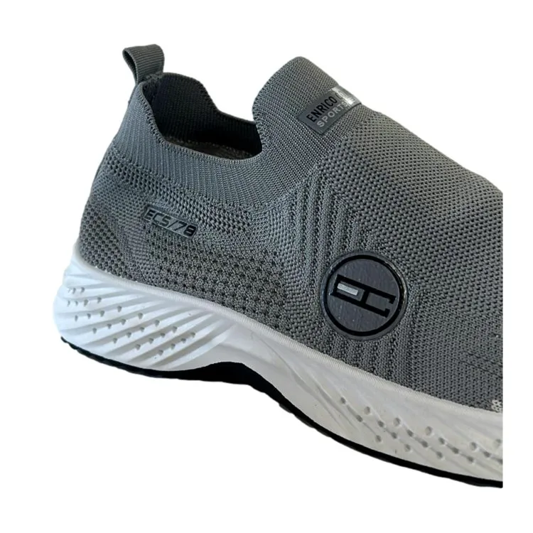 Gray Slip-On Men's Shoes by Enrico Coveri