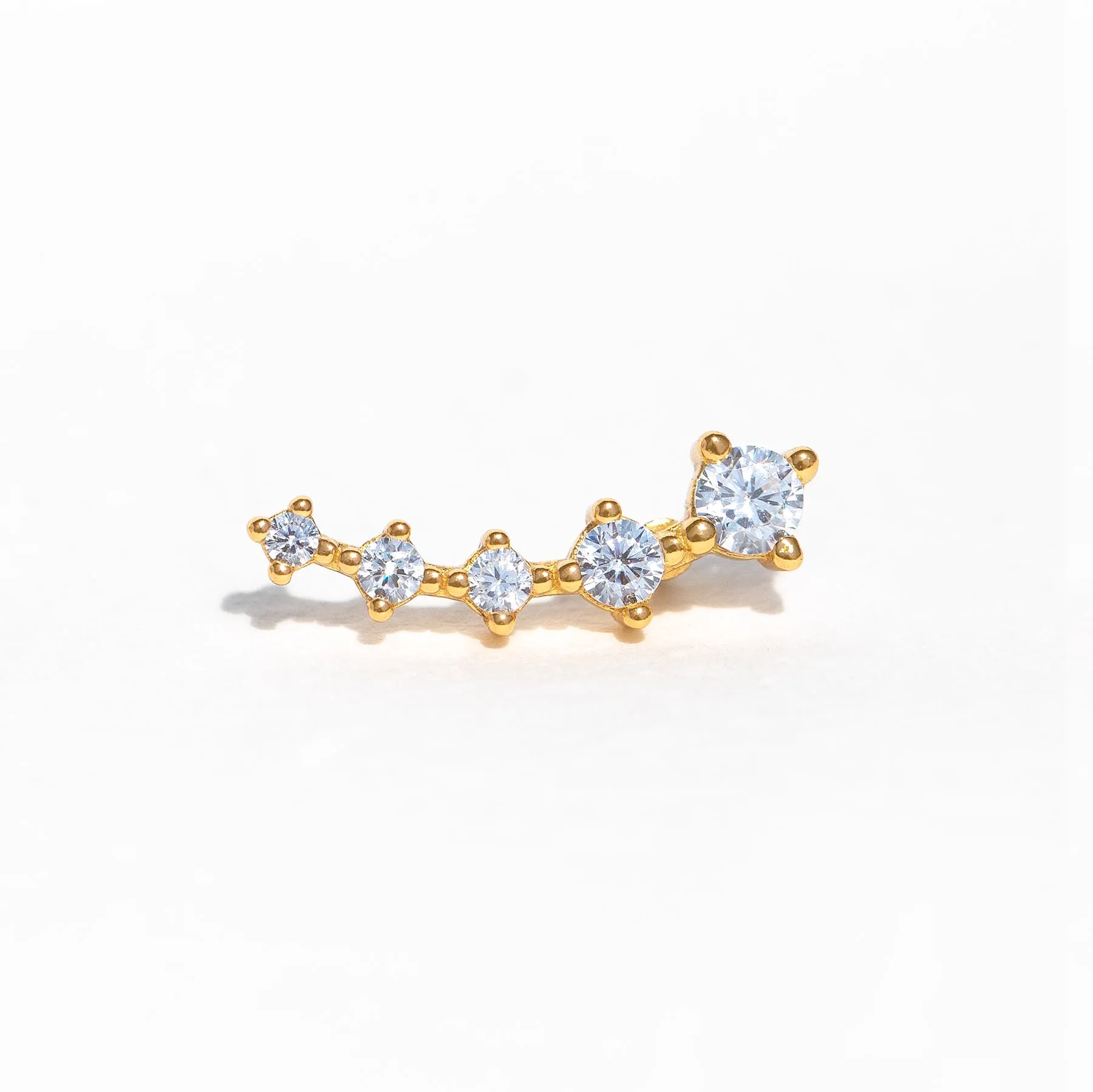 Estella Ear Climber Flat Back Earring