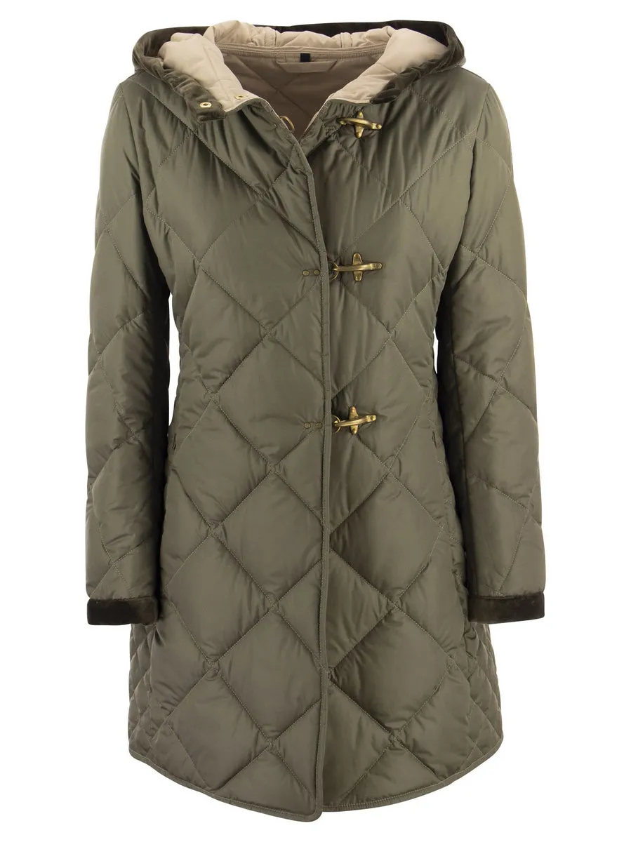 Fay Virginia Quilted Hooded Coat