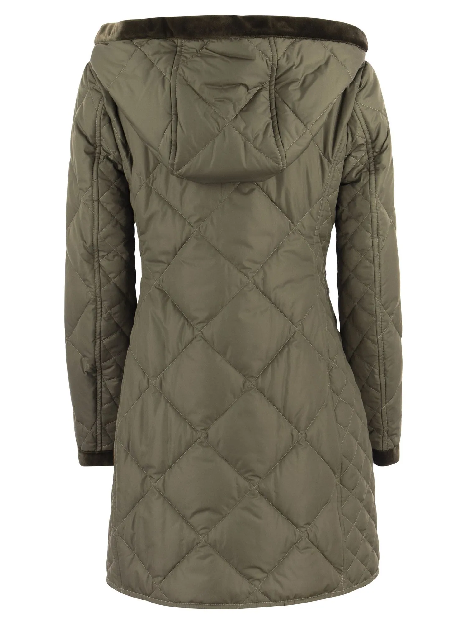 Fay Virginia Quilted Hooded Coat