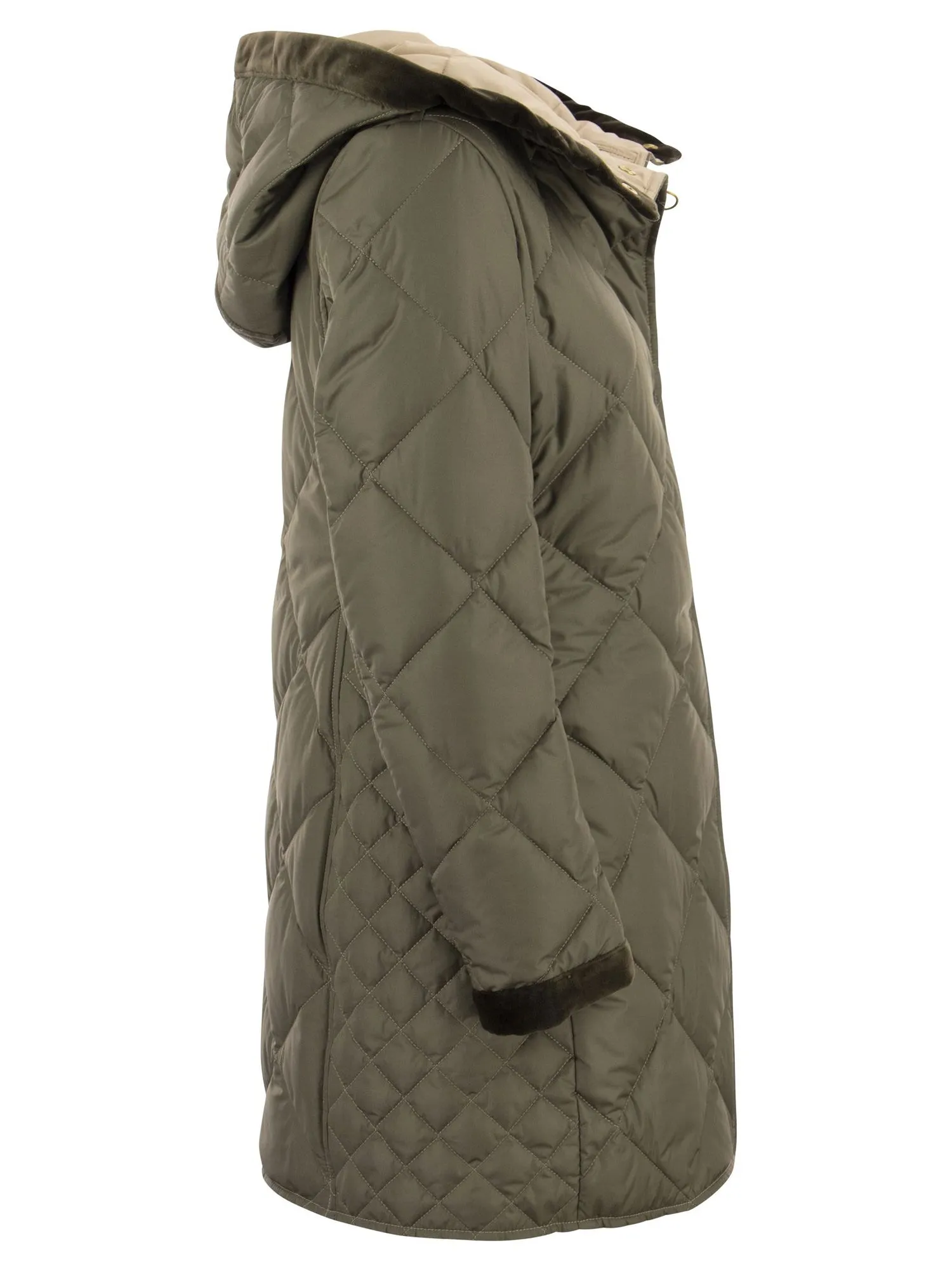 Fay Virginia Quilted Hooded Coat