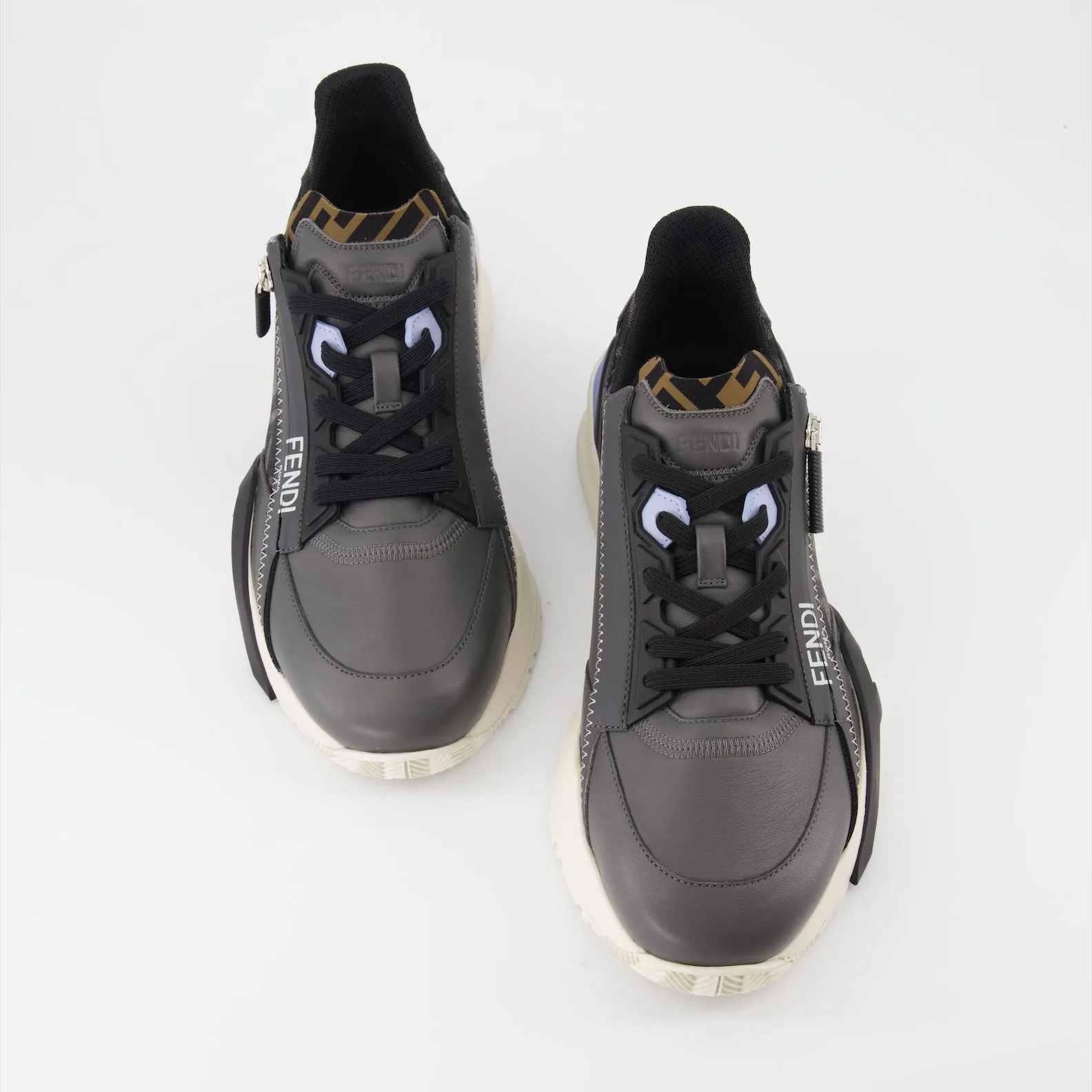 Fendi Flow Leather Sneakers