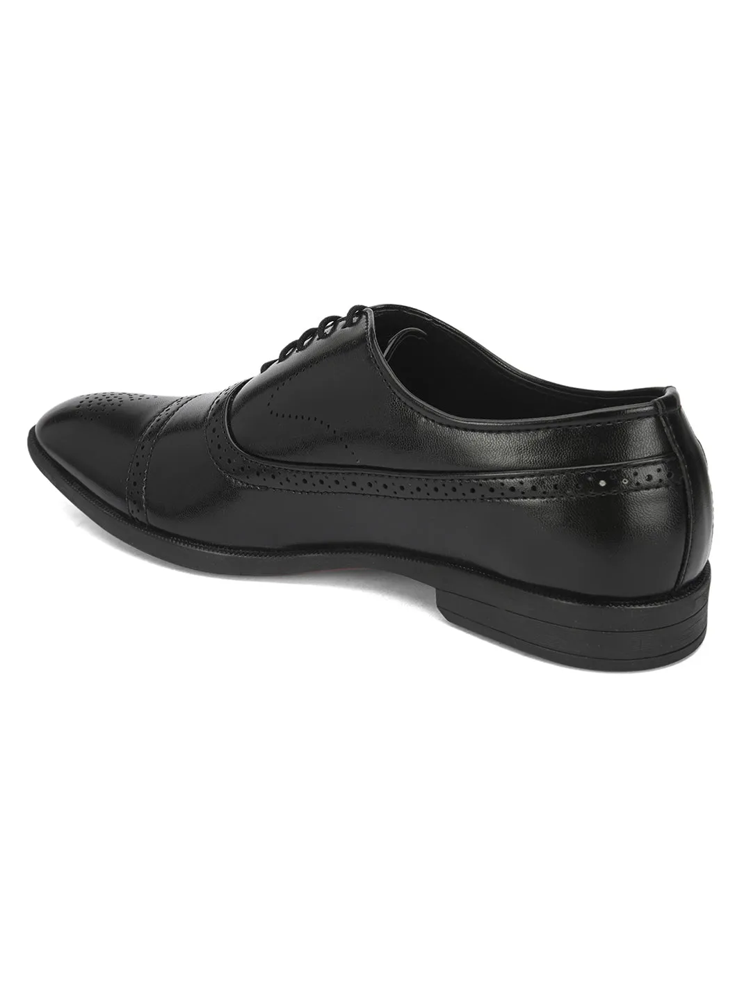 FENTACIA Men Black Derby Formal Shoes