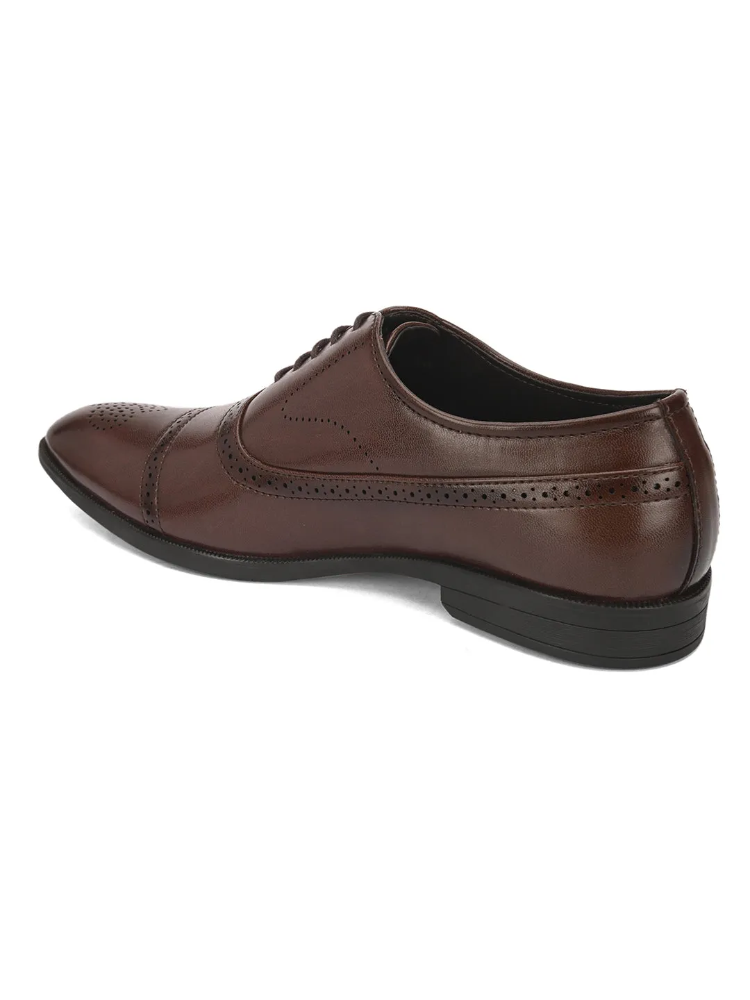 FENTACIA Men Brown Derby Formal Shoes