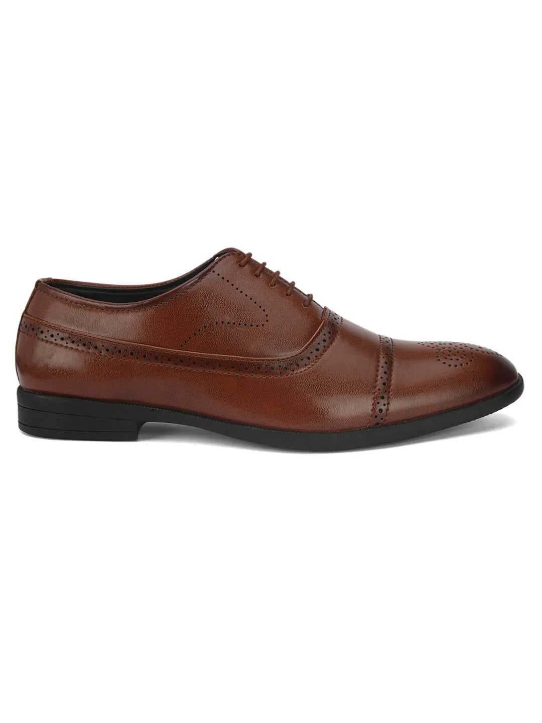 FENTACIA Men Tan Derby Formal Shoes