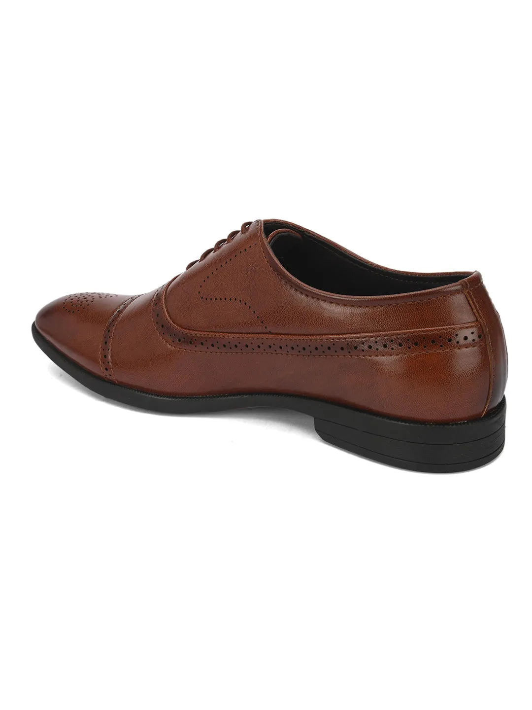 FENTACIA Men Tan Derby Formal Shoes