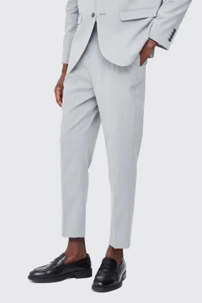 Fixed Waist Pleat Front Tapered Tailored Trousers