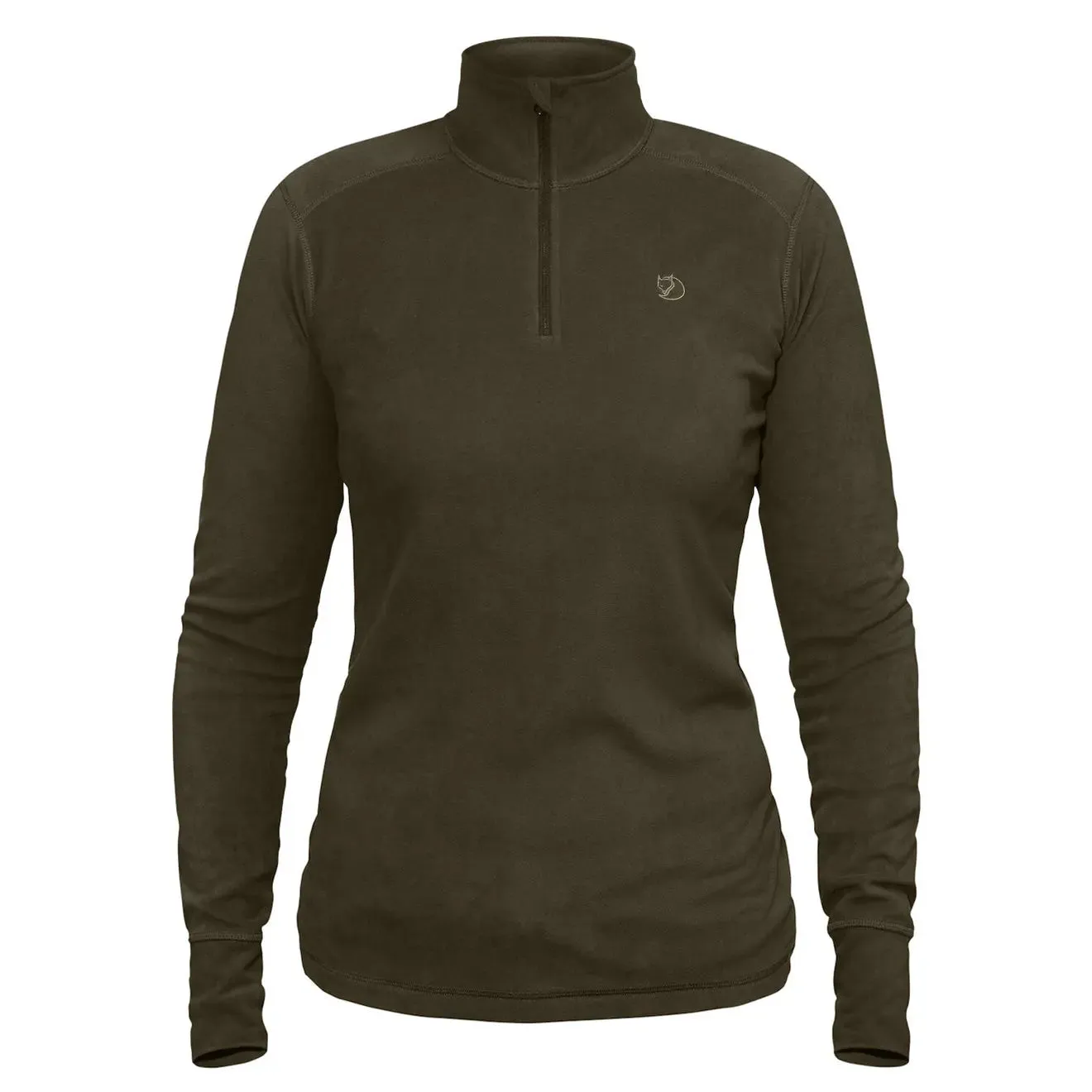 Fjallraven Women's Skare Microfleece Half Zip Dark Olive - Best Price