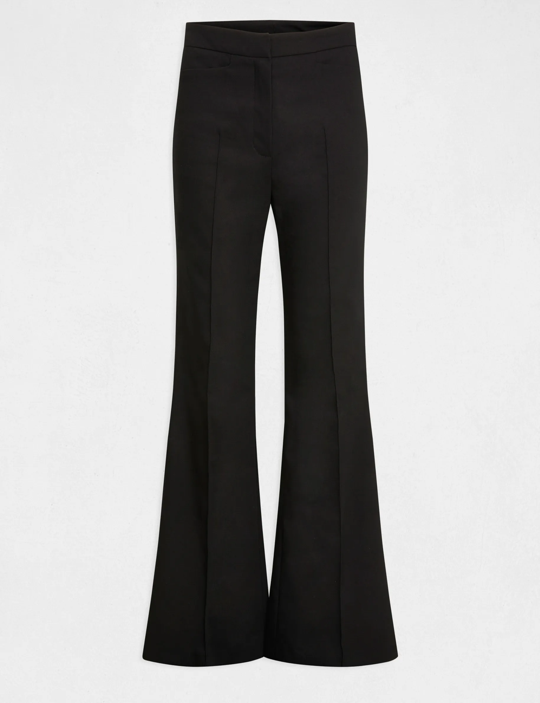 Flare city trousers with darts black women