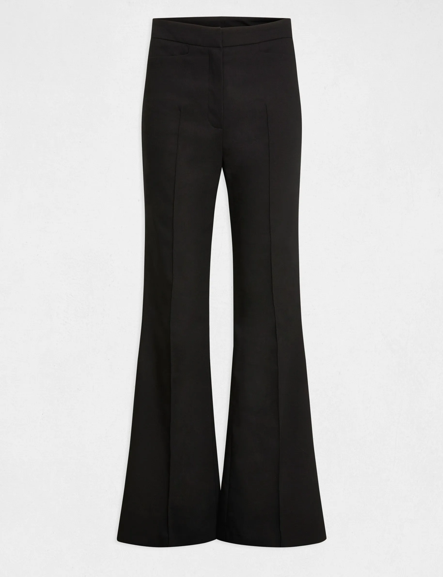 Flare city trousers with darts black women