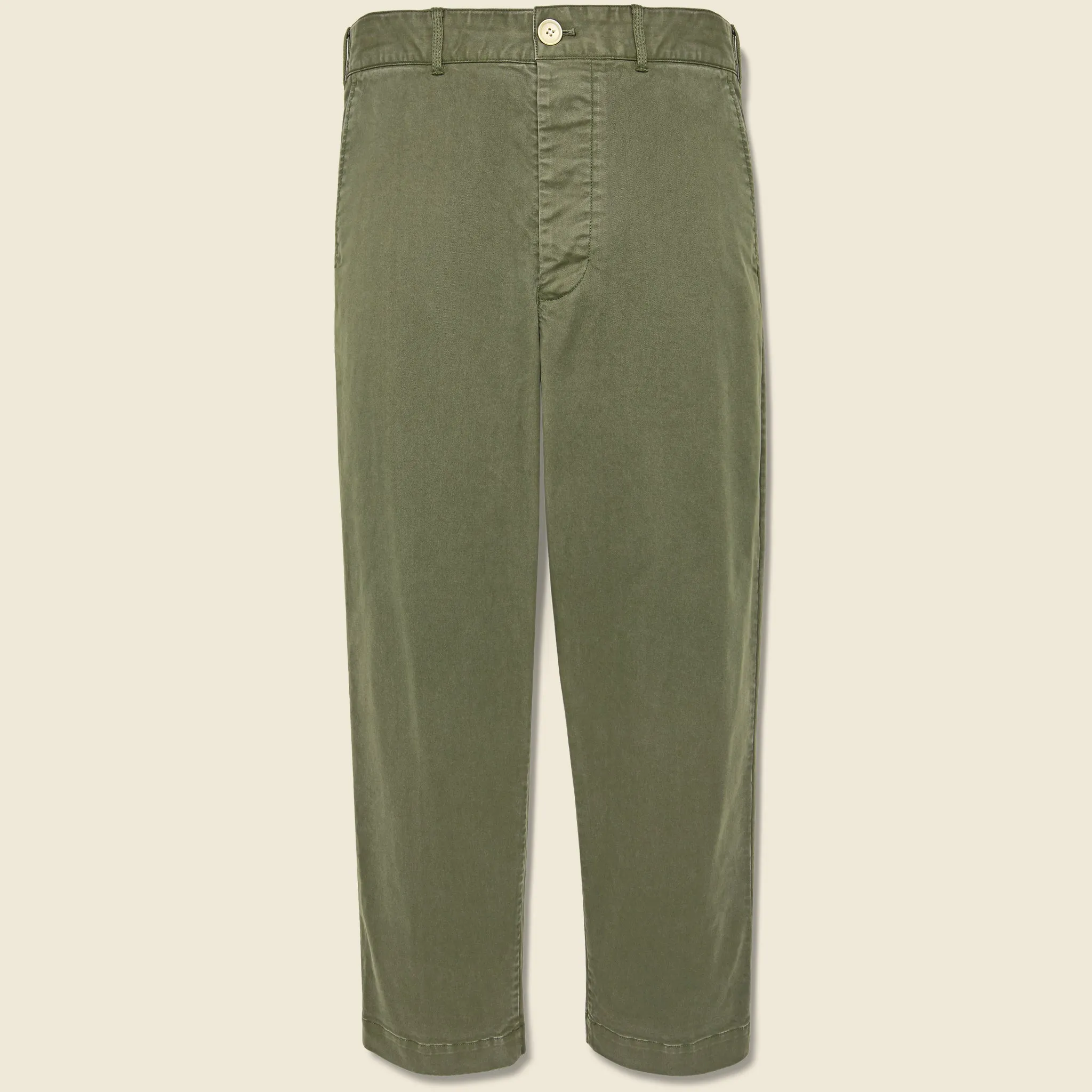 Flat Front Chino - Military Olive