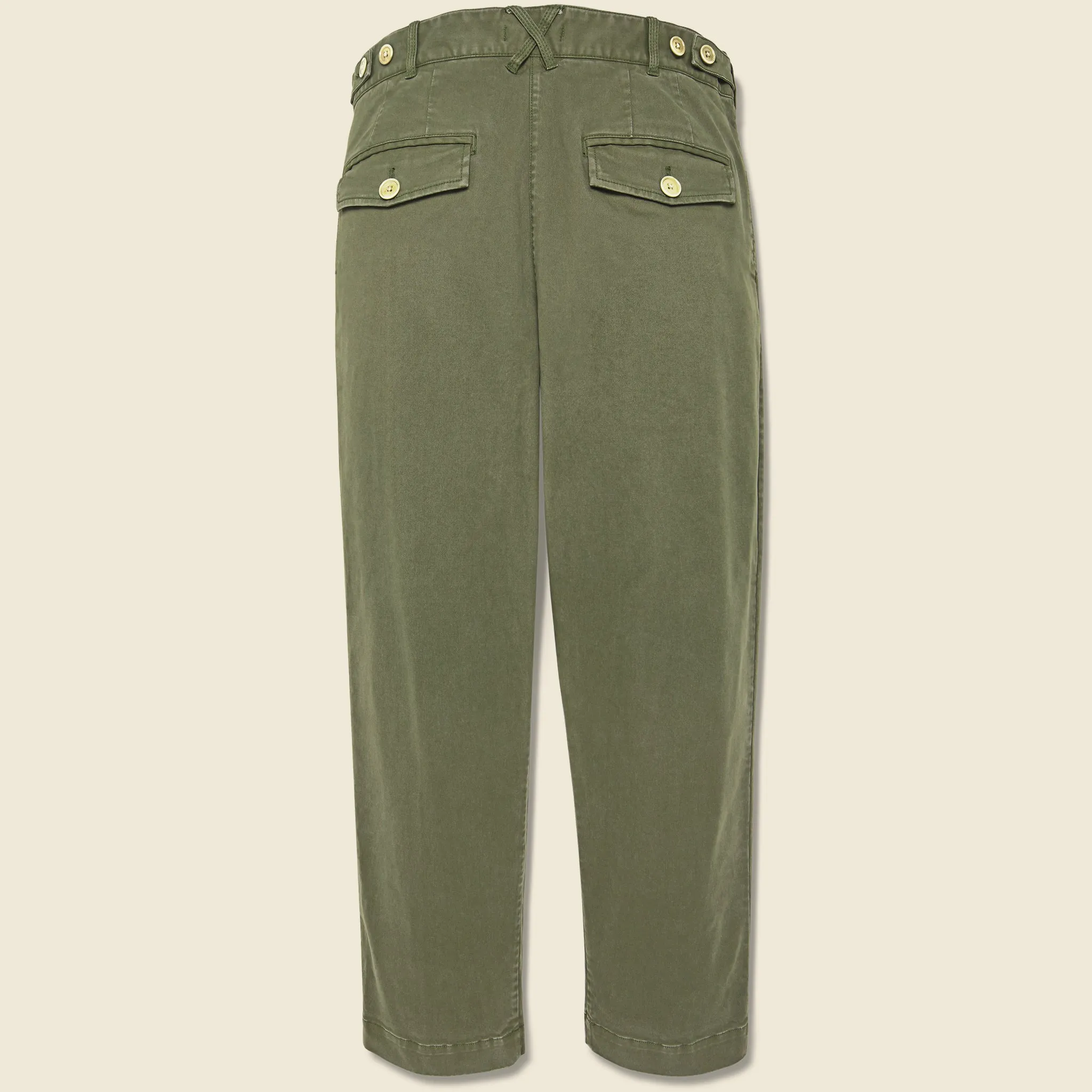 Flat Front Chino - Military Olive