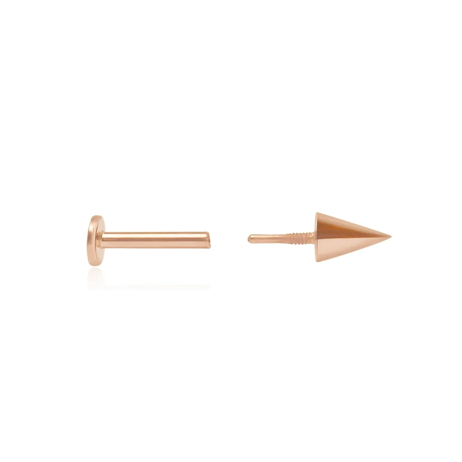 Flat Spike Stud Earrings