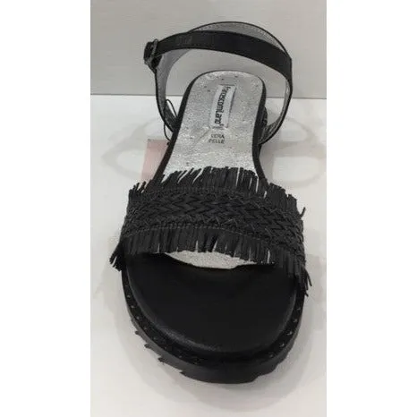 Flat Woven Leather Sandal FRS22