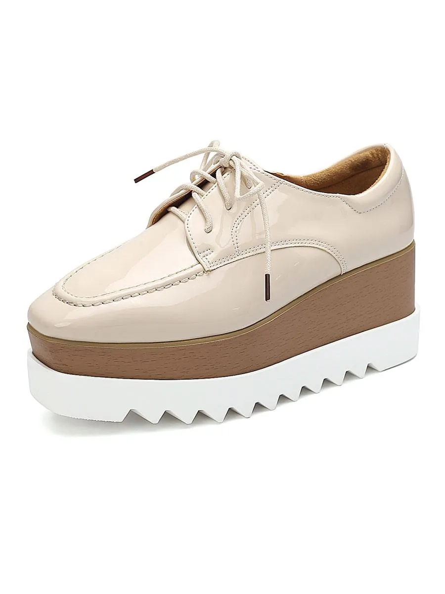 Flatform Lace Up Oxfords for Women