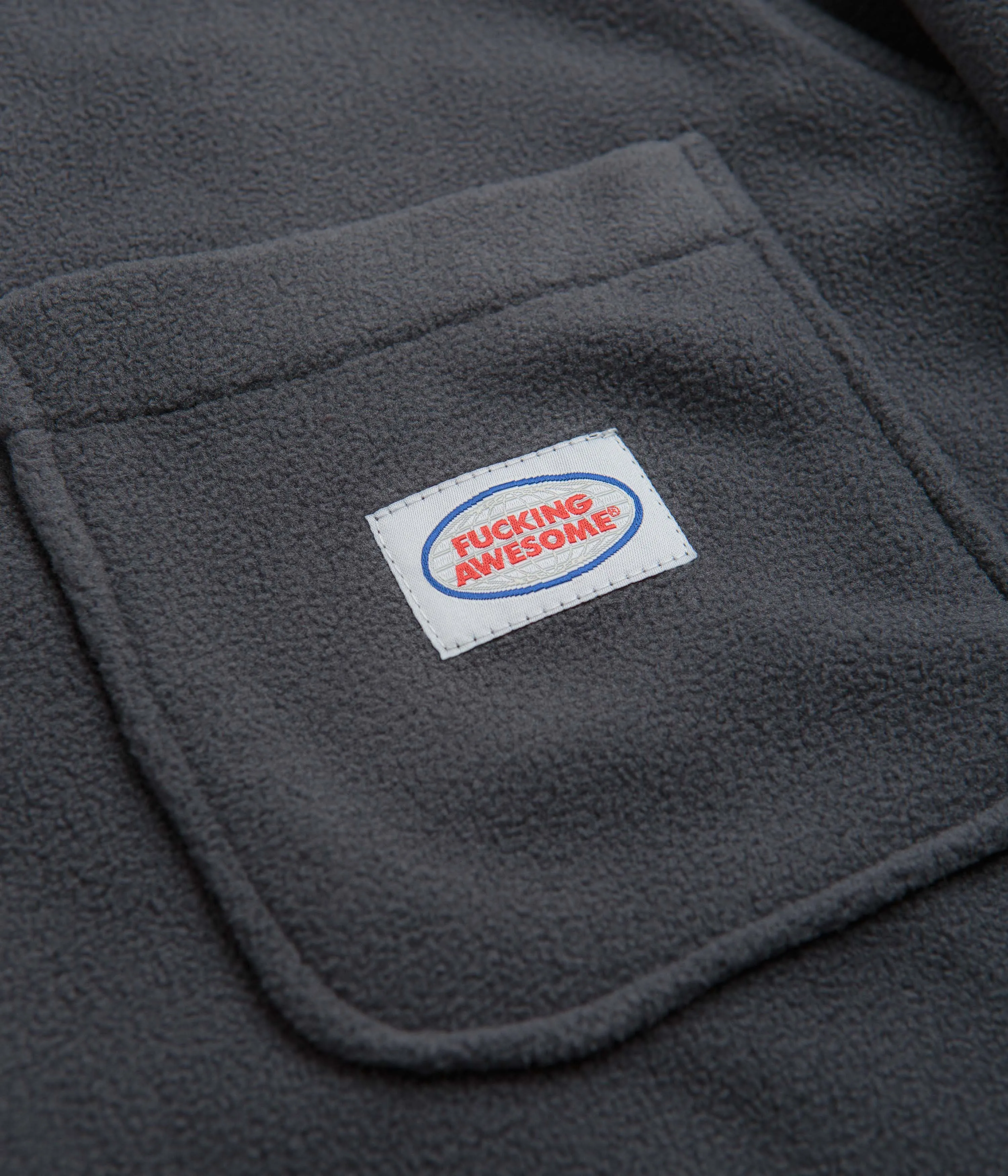 Fleece Overshirt in Charcoal - Awesome Quality