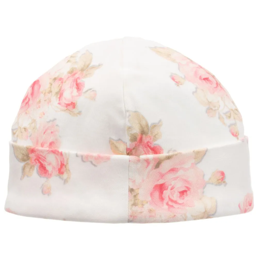 Floral Cotton Jersey Baby Hat