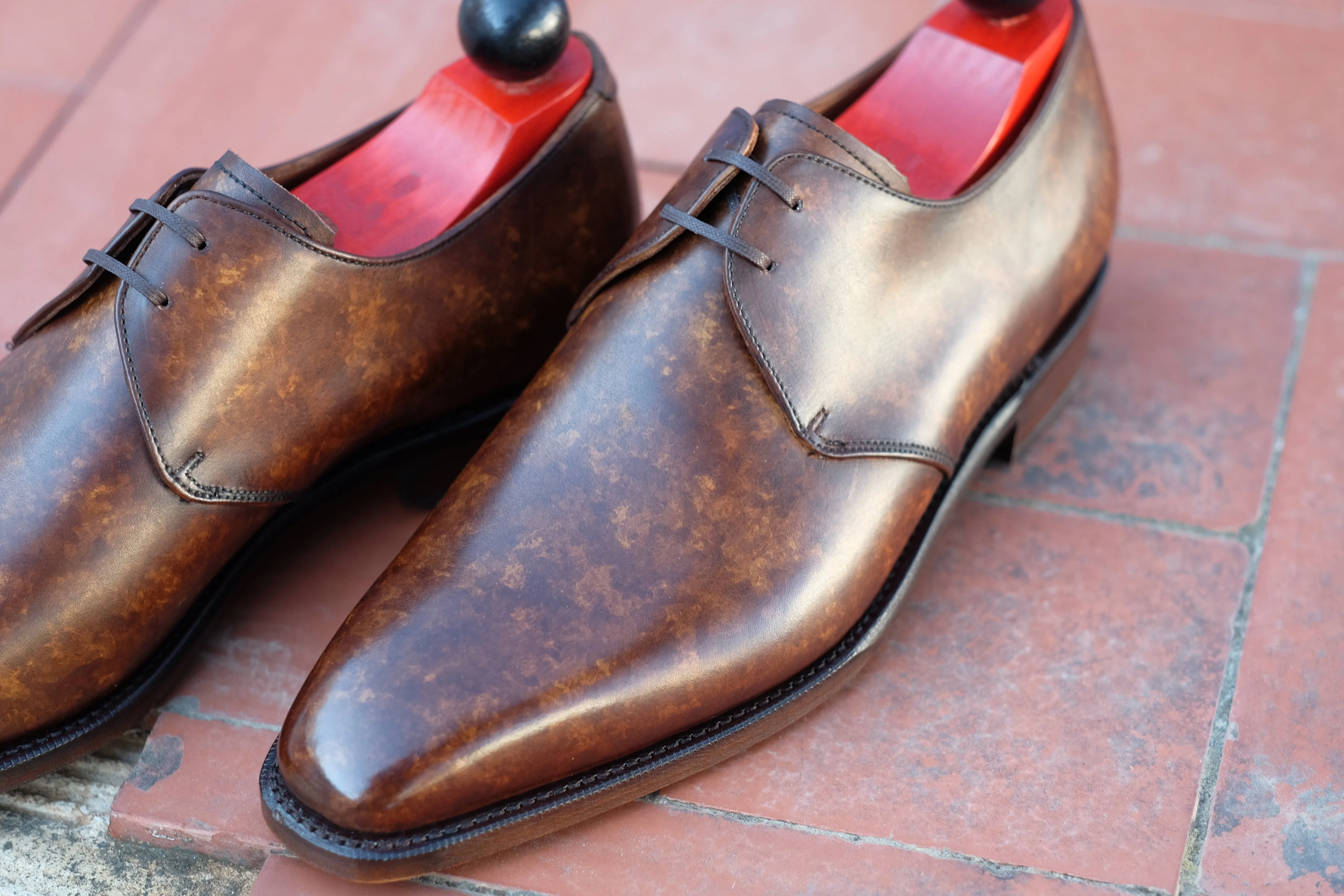 Fremont MTO Copper Marble Patina LPB Last Single Leather Sole