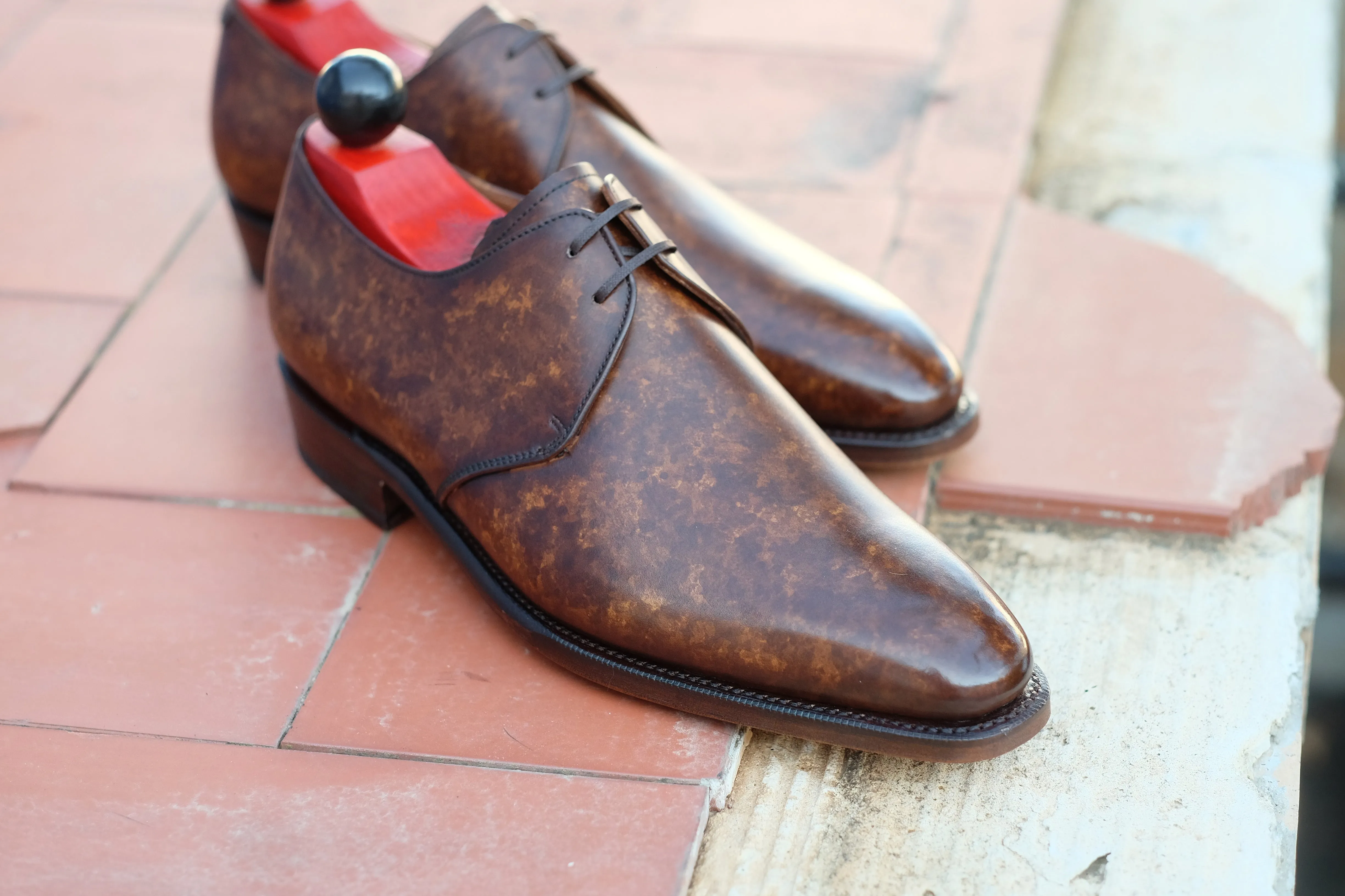 Fremont MTO Copper Marble Patina LPB Last Single Leather Sole