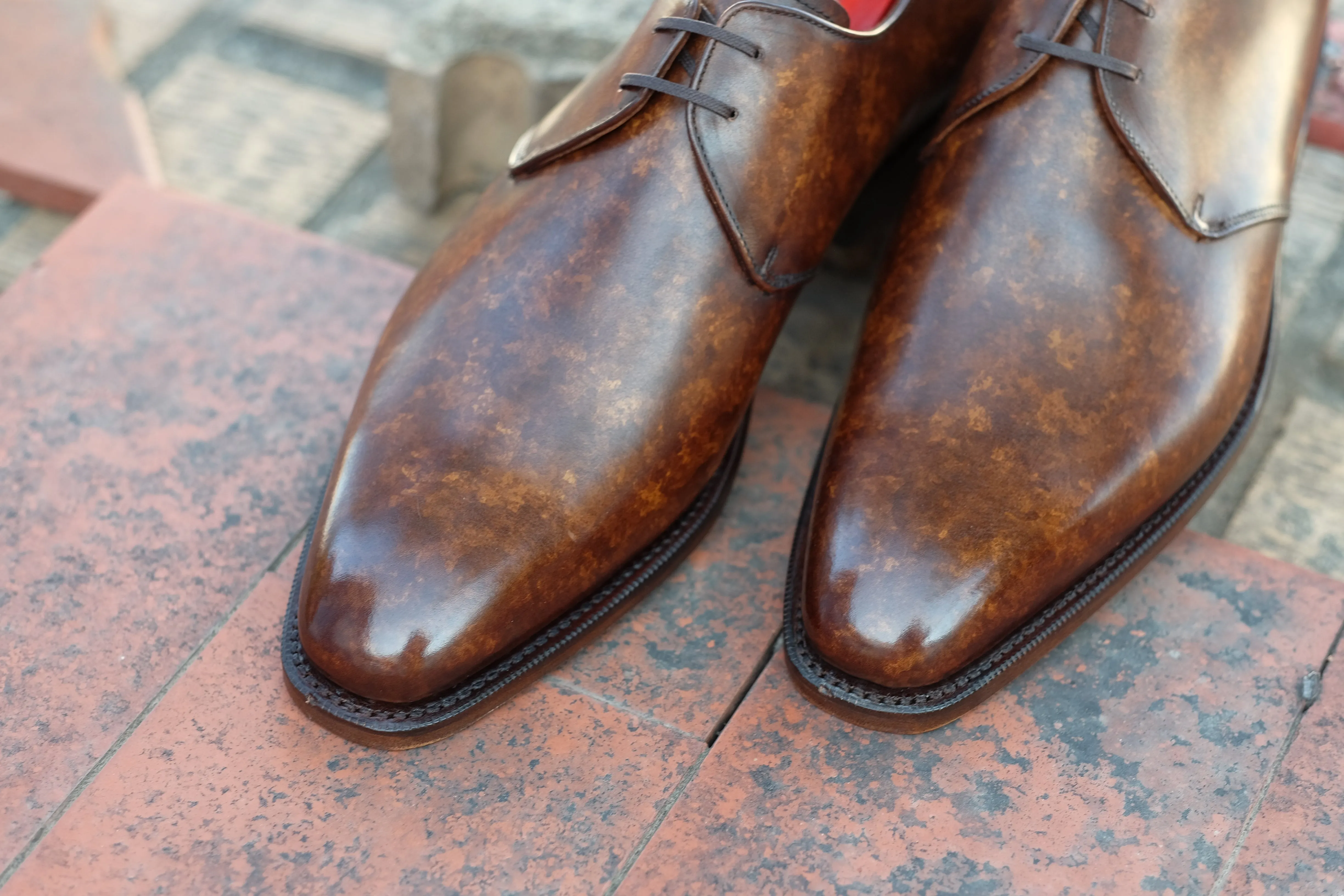 Fremont MTO Copper Marble Patina LPB Last Single Leather Sole