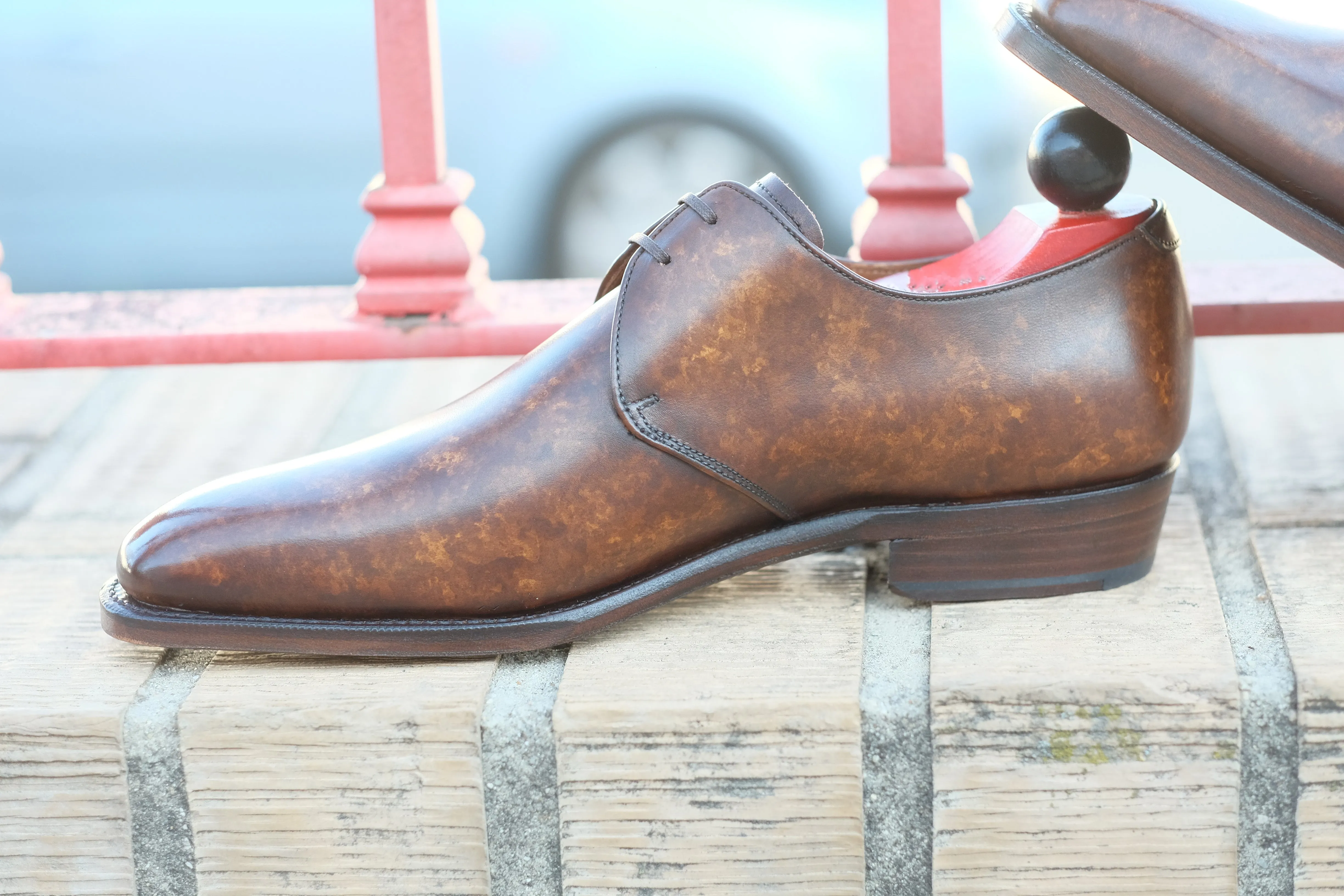 Fremont MTO Copper Marble Patina LPB Last Single Leather Sole