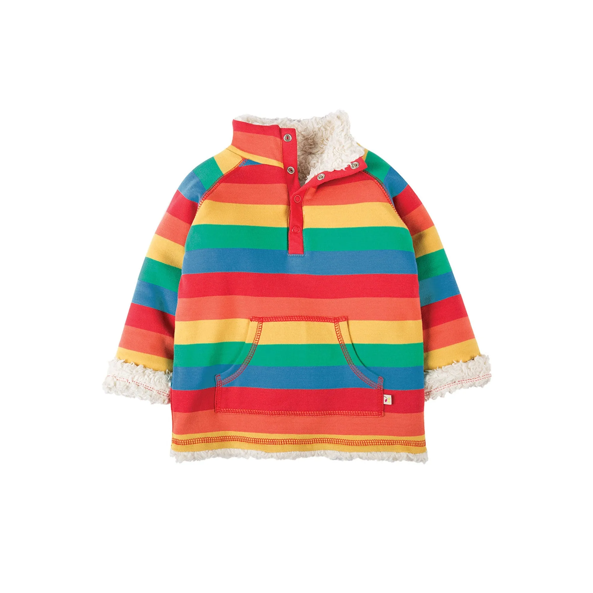 Frugi Kids Rainbow Stripe Snuggle Fleace - Shop Now