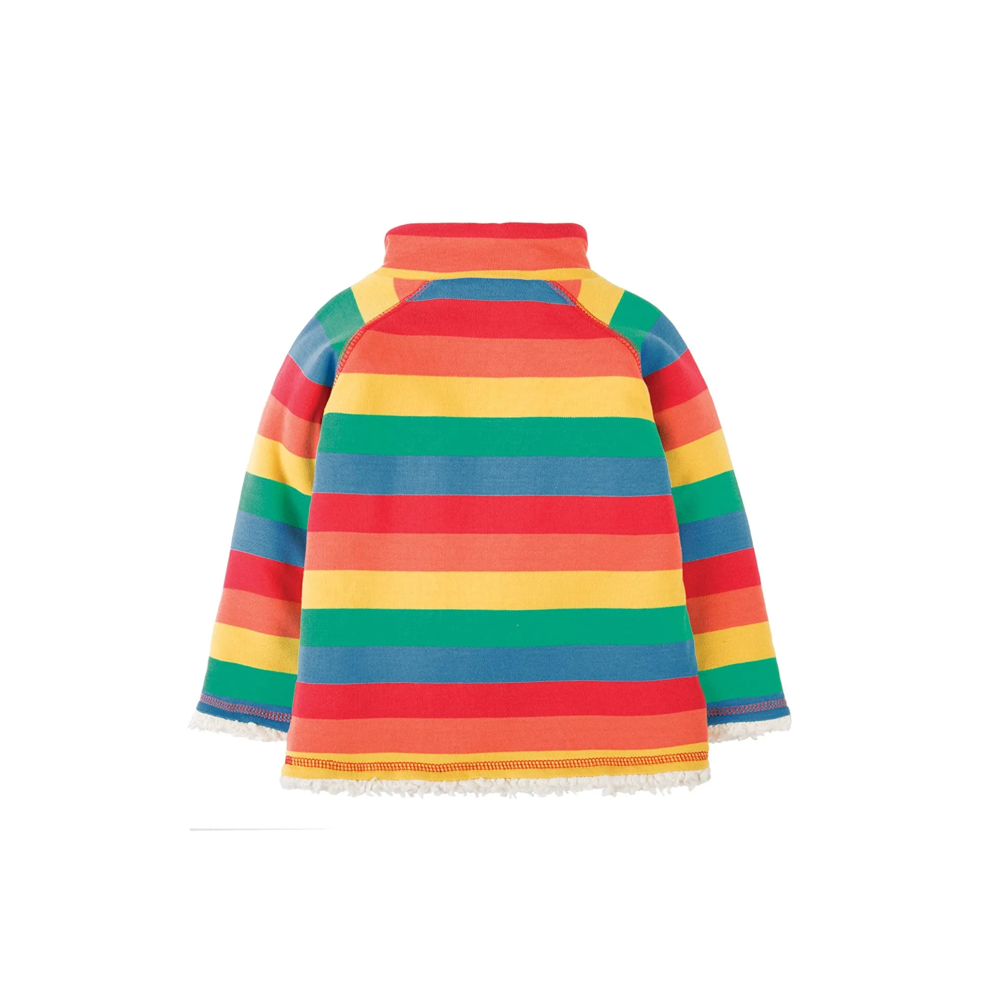 Frugi Kids Rainbow Stripe Snuggle Fleace - Shop Now