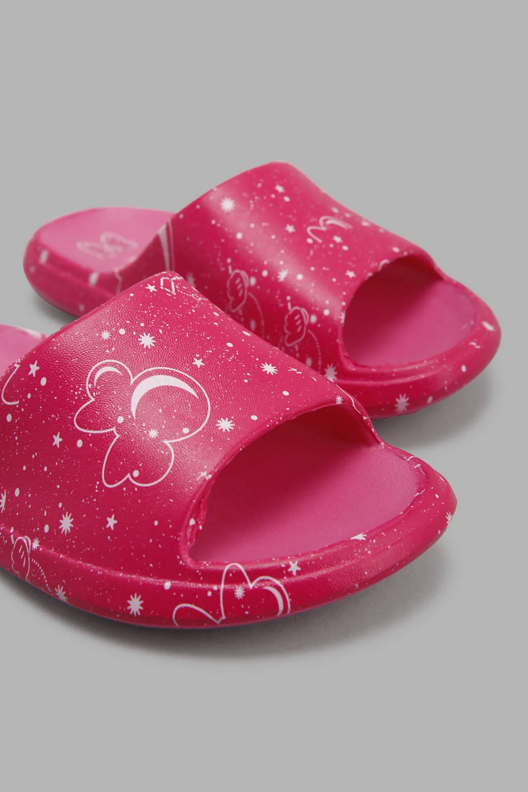 Fuchsia Minnie Character Print Slide