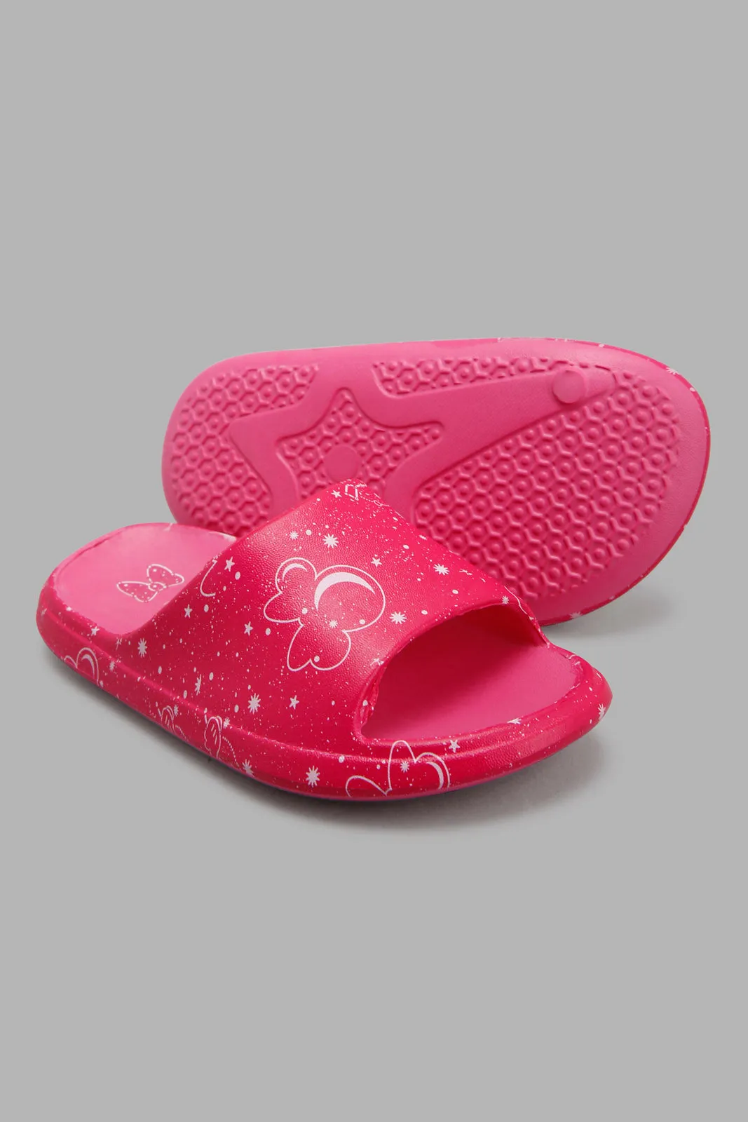 Fuchsia Minnie Character Print Slide