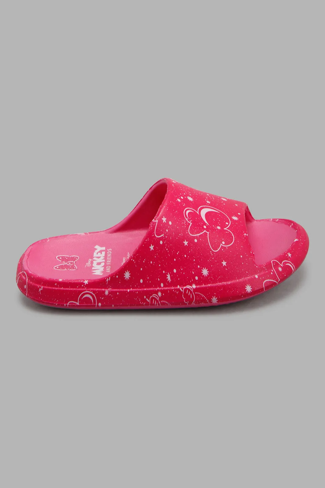 Fuchsia Minnie Character Print Slide