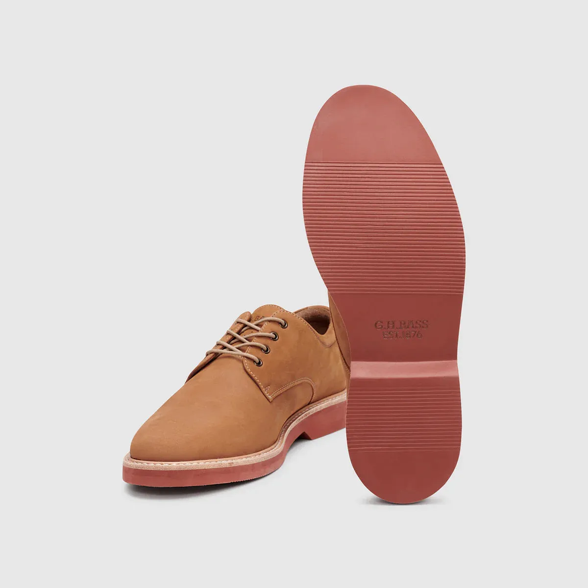 G.H. BASS PASADENA DERBY TAN SUEDE