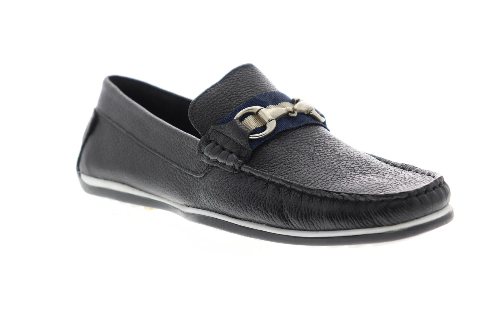 Giorgio Brutini Men's Black Leather Slip On Loafers - Tiller 479071