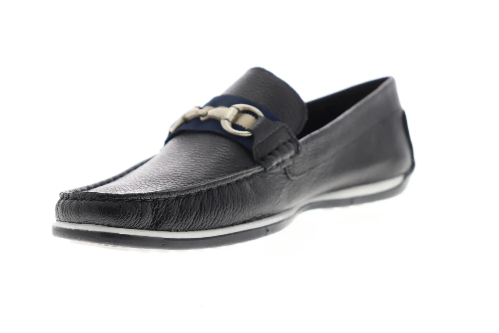 Giorgio Brutini Men's Black Leather Slip On Loafers - Tiller 479071